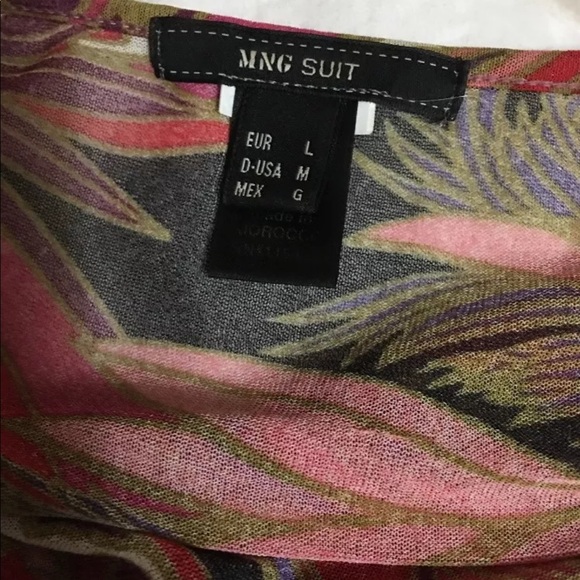 MNG Suit By Mango Red Boho Peasant Dress Paisley M - Picture 4 of 5